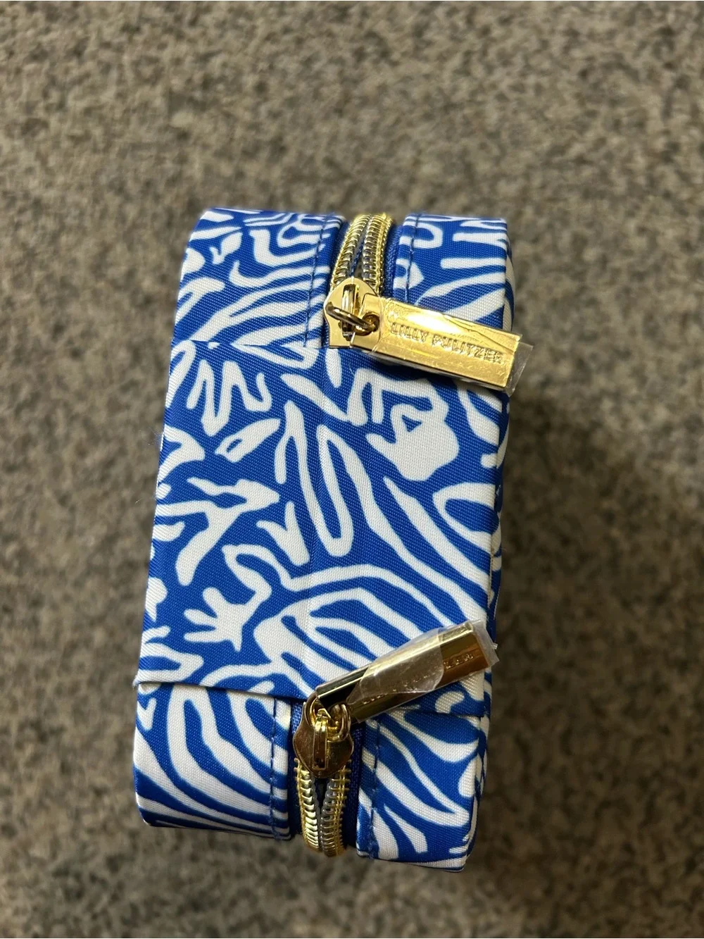 Lilly Pulitzer Blue and White Travel Jewelry Case